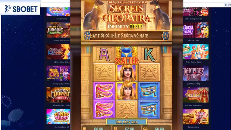 Hướng dẫn cá cược Bí Mật Của Cleopatra tại Sbobet