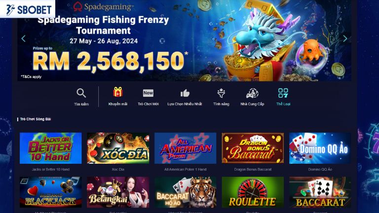 Lý do game bài đổi thưởng Sbobet được yêu chuộng