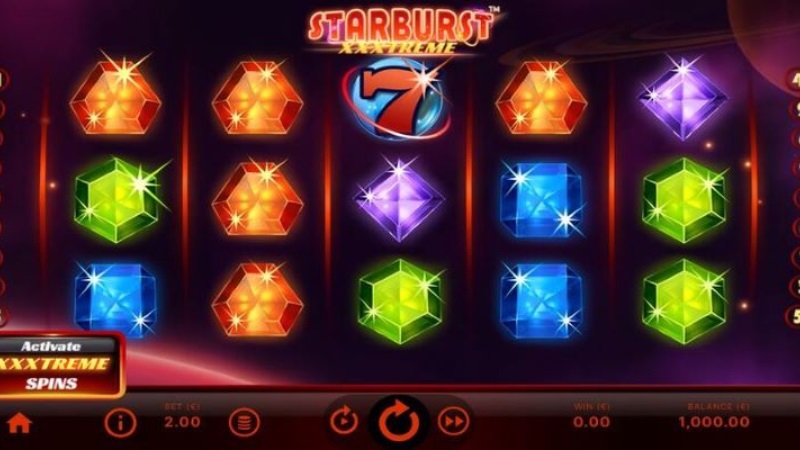 Starburst là một trò chơi slot nổi tiếng, tỷ lệ trả thưởng ổn định